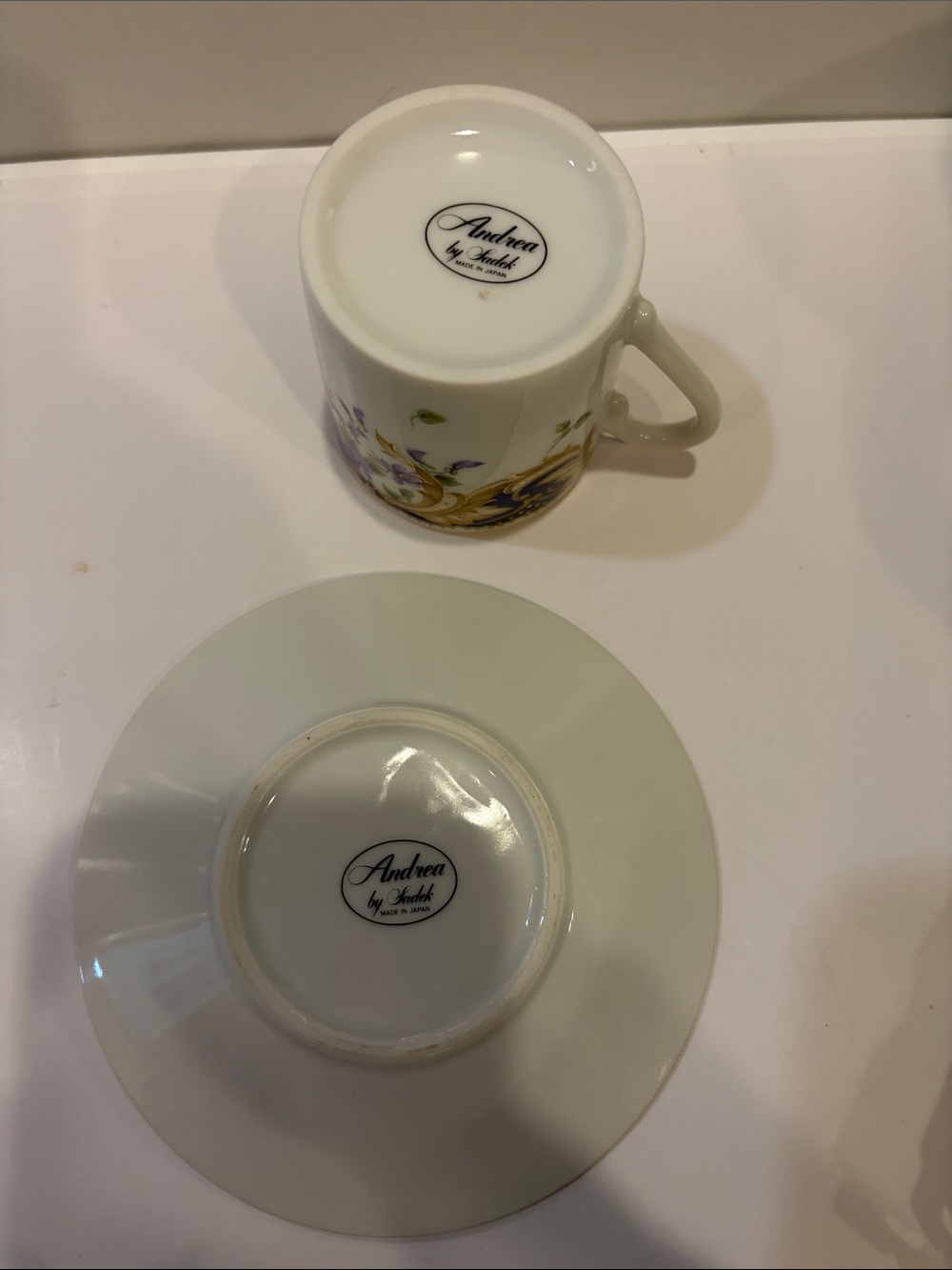 Andrea By Sadek Demataisse Cup & Saucer Set - Royal Violets - Picture 7 of 11